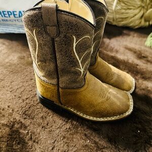 Brown and Tan Cowboy Boots